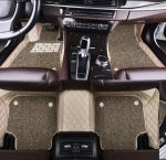 دعاسات ارضية جلد مربعات 7 طبقات عازل للحرارة مع دعسة اضافية  حماية اعلى قابلة للشيل اللون  بيج