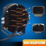 ⁦كشاف ليد ابيض  ٧ انش مع ناعس اصفر جوانب الكشاف ( العدد ١ )⁩ - الصورة ⁦4⁩