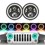 شمعات ليد شكل 6 + قواعد انوار رانجلر 2019-2022