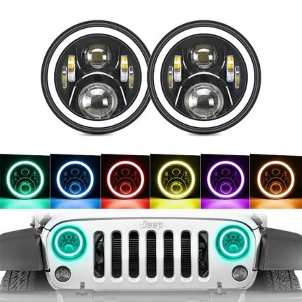 شمعات ليد شكل 6 + قواعد انوار رانجلر 2019-2022