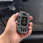 غطاء حامي مفتاح من ألمنيوم فضي رانجلر 2019-2022