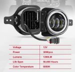 كشاف بحلقة رانجلر جي ال صدام بلاستيك  + توصيلة فيش وكالة - Image 3