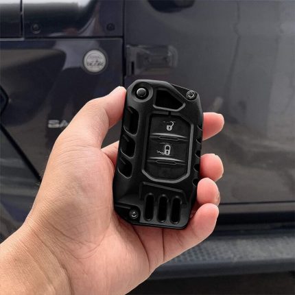 غطاء حامي مفتاح من ألمنيوم اسود رانجلر 2019-2022